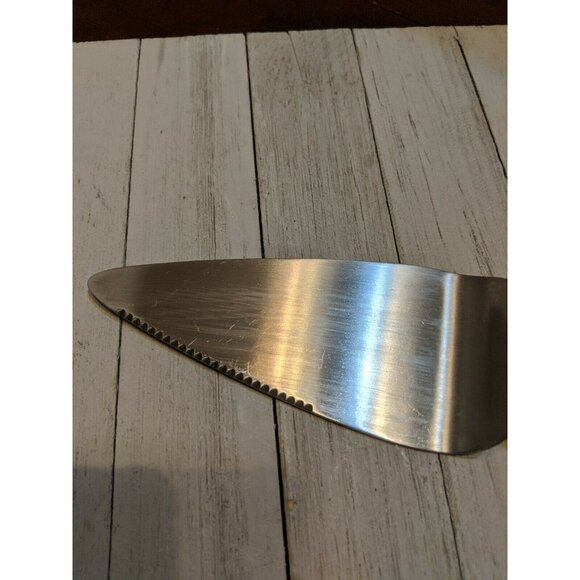 Pampered Chef Pie Server Stainless Steel 1210 Serrated Missing High Heel - Picture 3 of 7